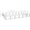 Dog Kennel Black 258.3 ft¬≤ Steel