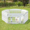 Pet Playpen Foldable Gate for Dogs Heavy Plastic Puppy Exercise Pen with Door Portable Indoor Outdoor Small Pets Fence Puppies Folding Cage 6 Panels M