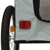 Pet Bike Trailer Black and Gray Oxford Fabric and Iron